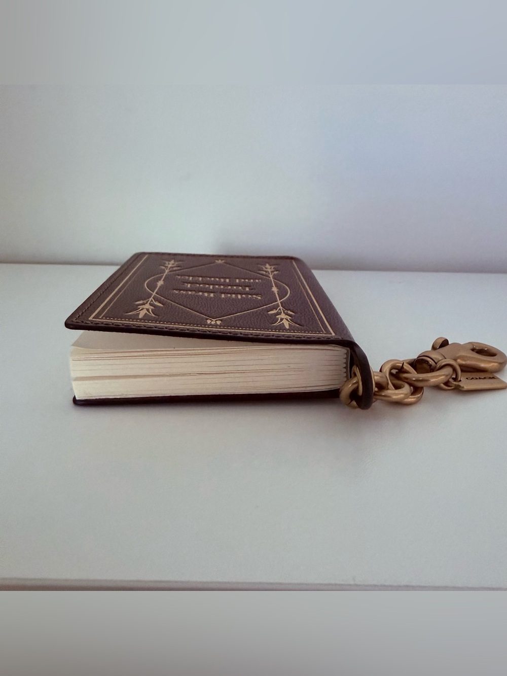 Coach Leather Notebook Charm in Maple - Picture 5 of 9